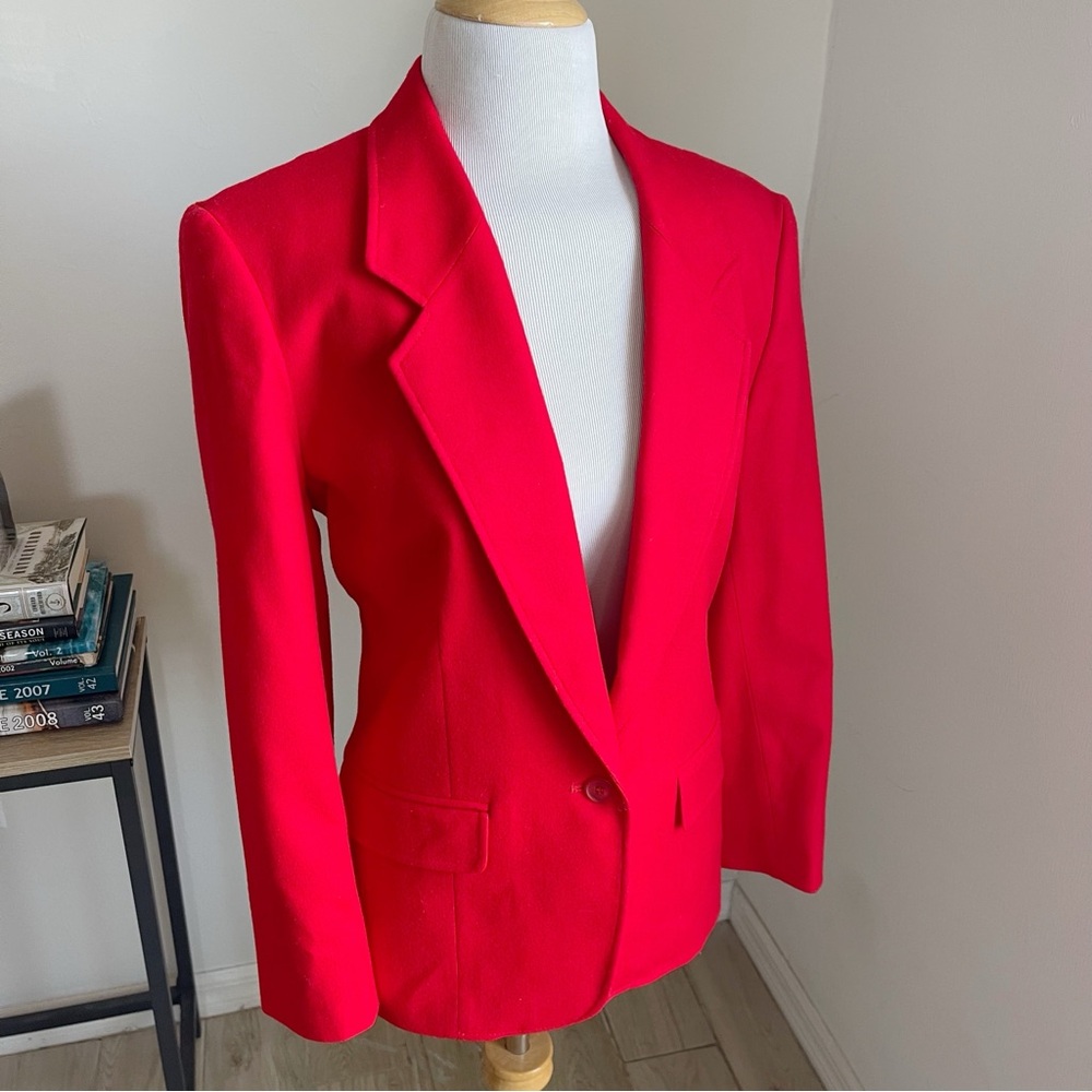 Vintage Pendleton Red Wool Blazer - image 3